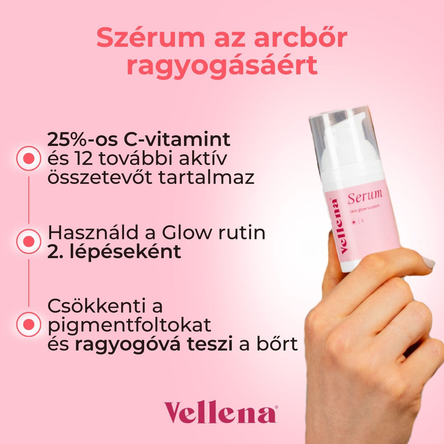 Szérum az arcbőr ragyogásáért 30ml | Vellena
