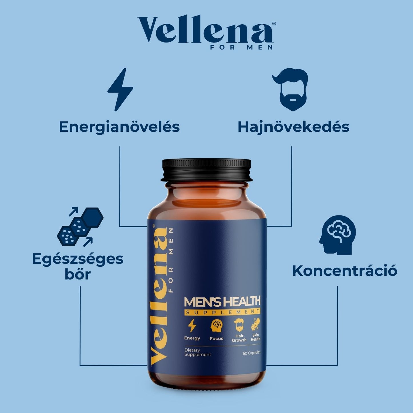 Férfi egészség | Kapszulák 3 PACK | Vellena for Men