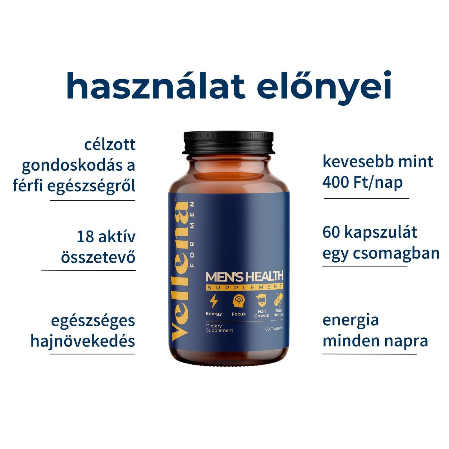 Férfi egészség | Kapszulák 3 PACK | Vellena for Men