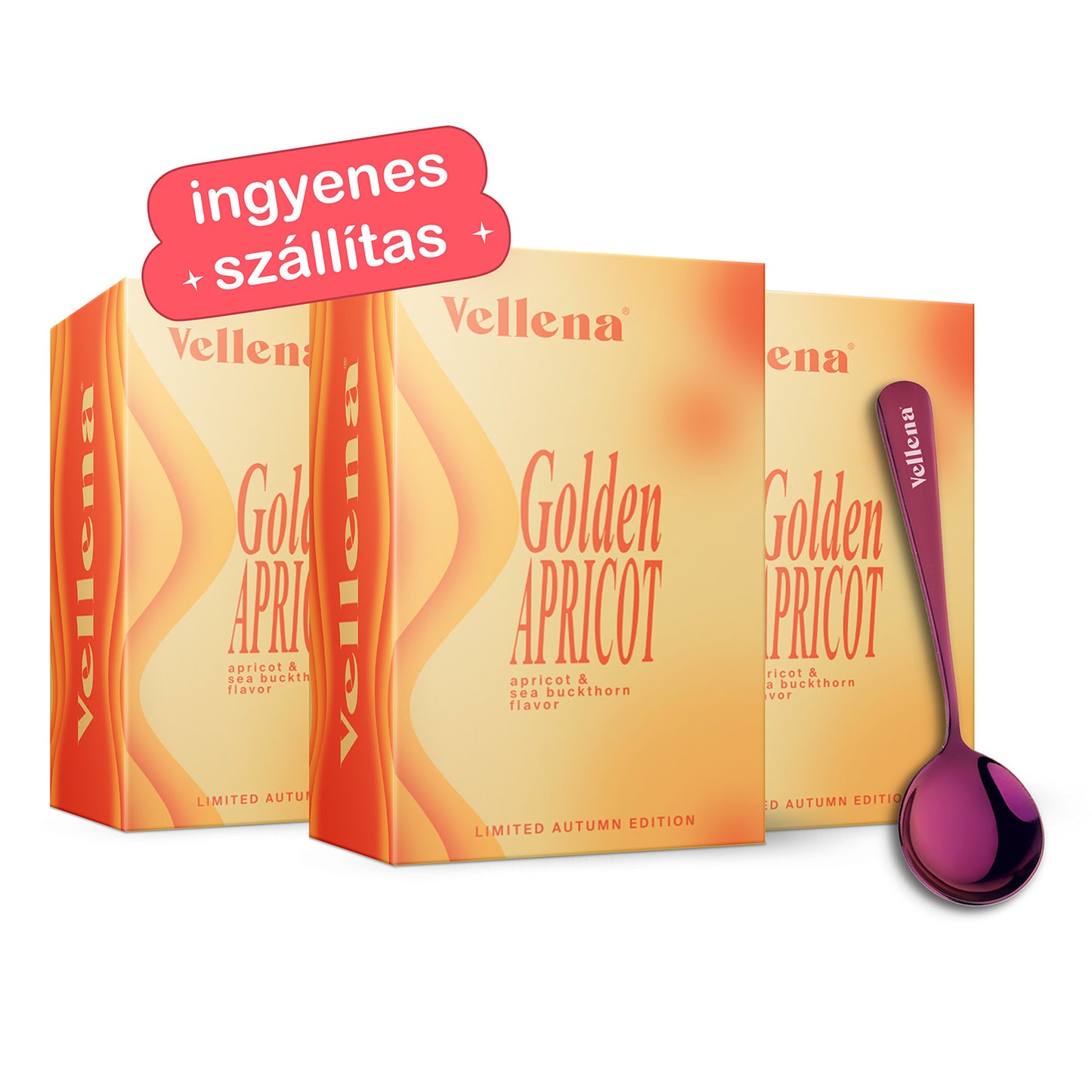 Női Egészség | Ital 3 PACK + INGYENES kanálka | Sárgabarack és Homoktövis | Vellena