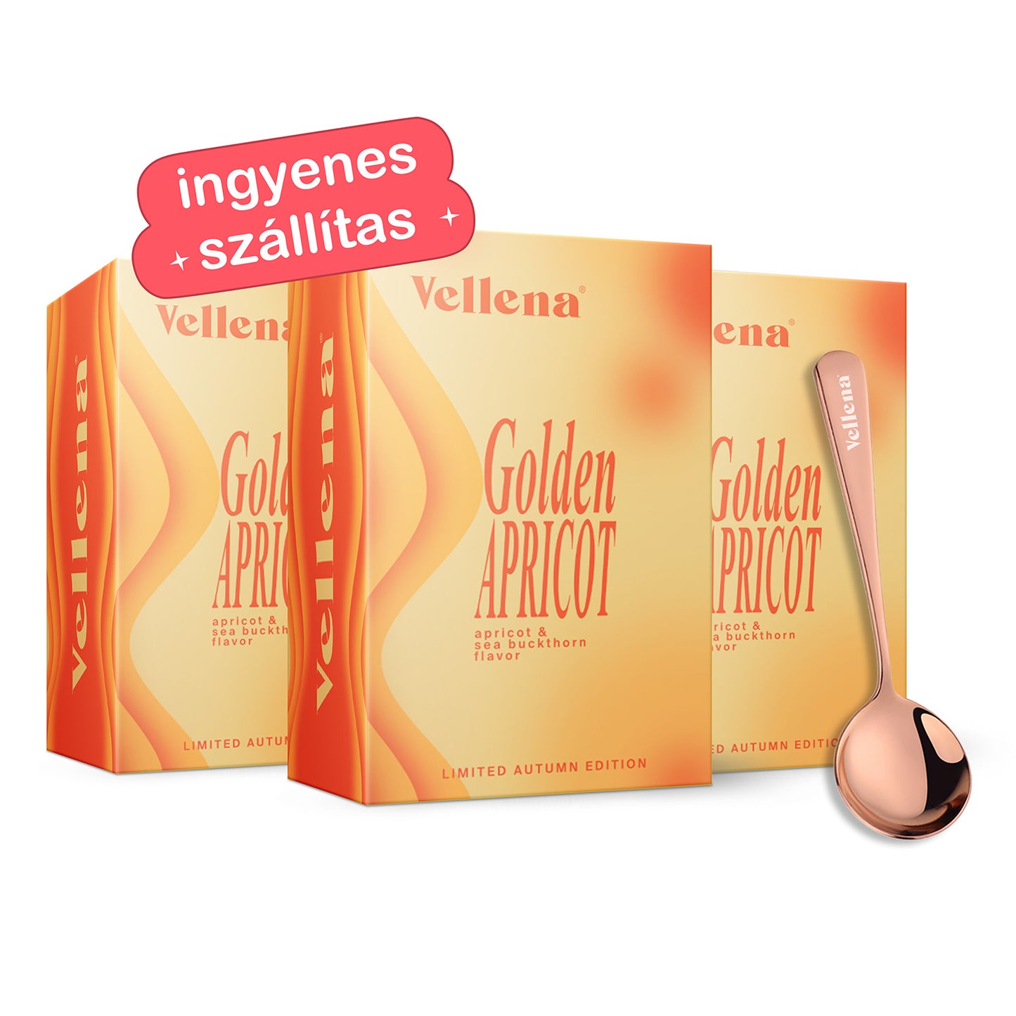 Női Egészség | Ital 3 PACK + INGYENES kanálka | Sárgabarack és Homoktövis | Vellena