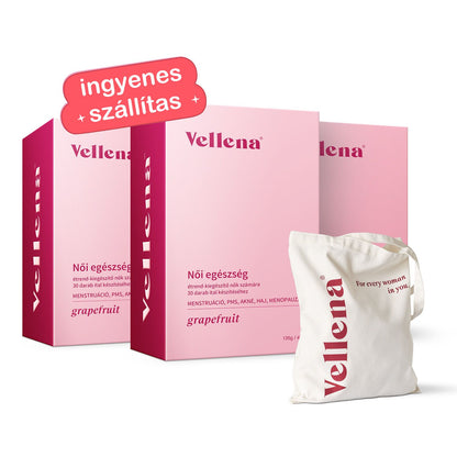 Női Egészség | Ital 3 PACK + INGYENES táska | Grapefruit | Vellena