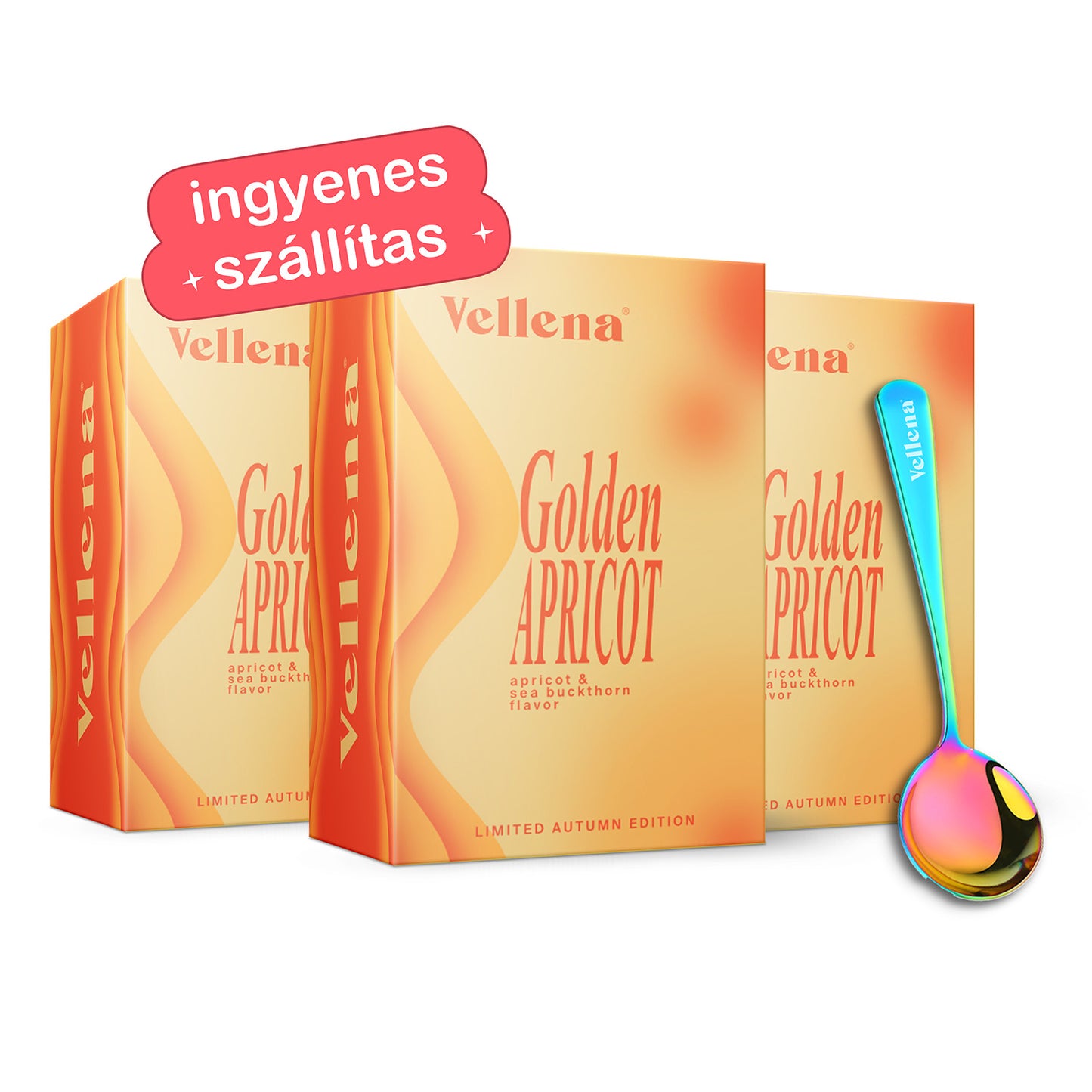 Női Egészség | Ital 3 PACK + INGYENES kanálka | Sárgabarack és Homoktövis | Vellena